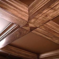 Faux wood grained coffer ceiling1 1